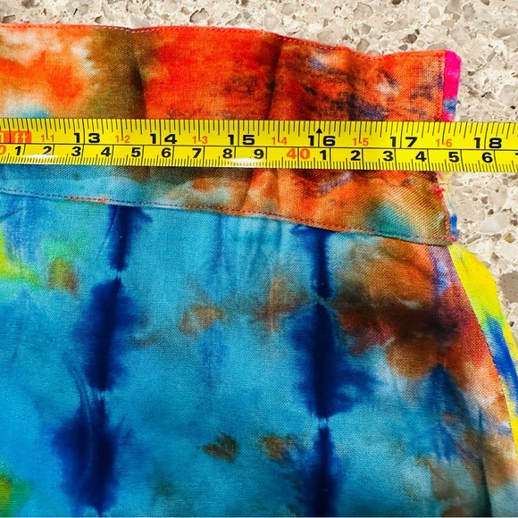 Multi Tie Dye Long Skirt, Boho Maxi Skirts Elastic Waist Women Large India.C182 - Picture 10 of 11
